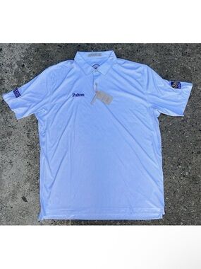 Peter‎ Millar Featherweight UPF 50+ Polo Shirt XL White Fulton